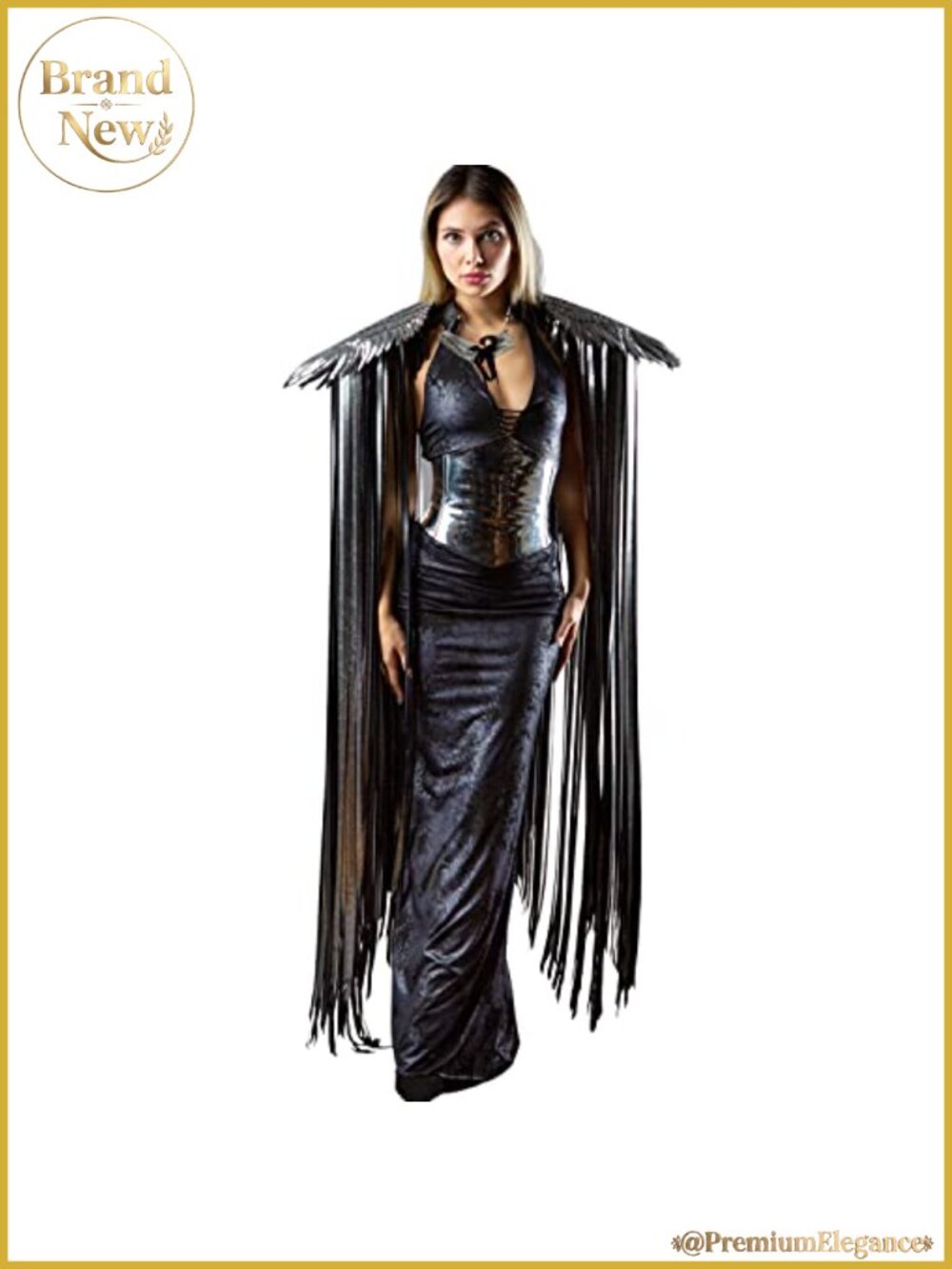 Sequin Angel Wings Cape Shawl Fringed Shoulder Piece Cosplay Costume